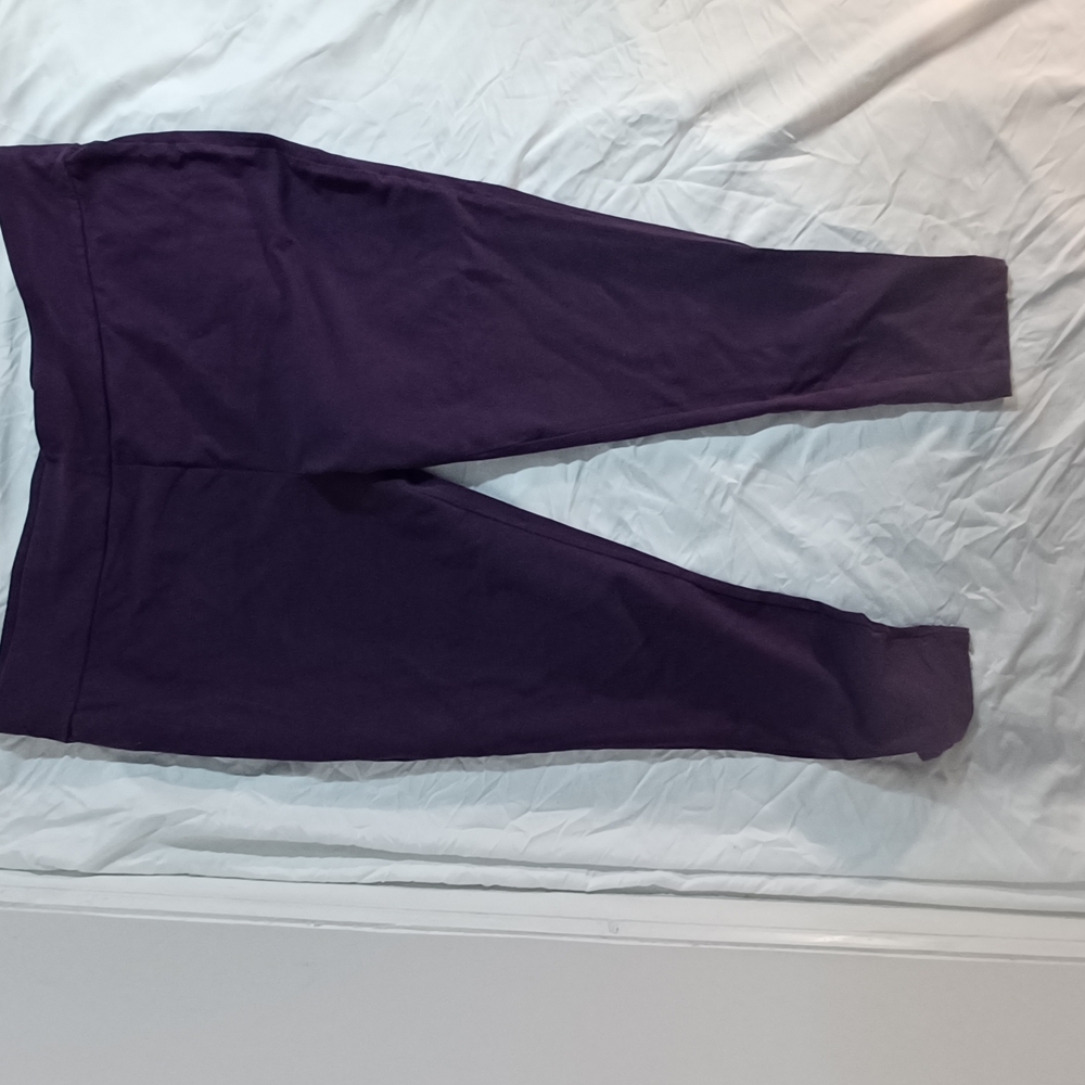 Terra & Sky Purple Leggings Stretchy Full-Length Design